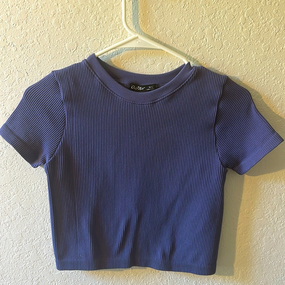 Blue Crop Top